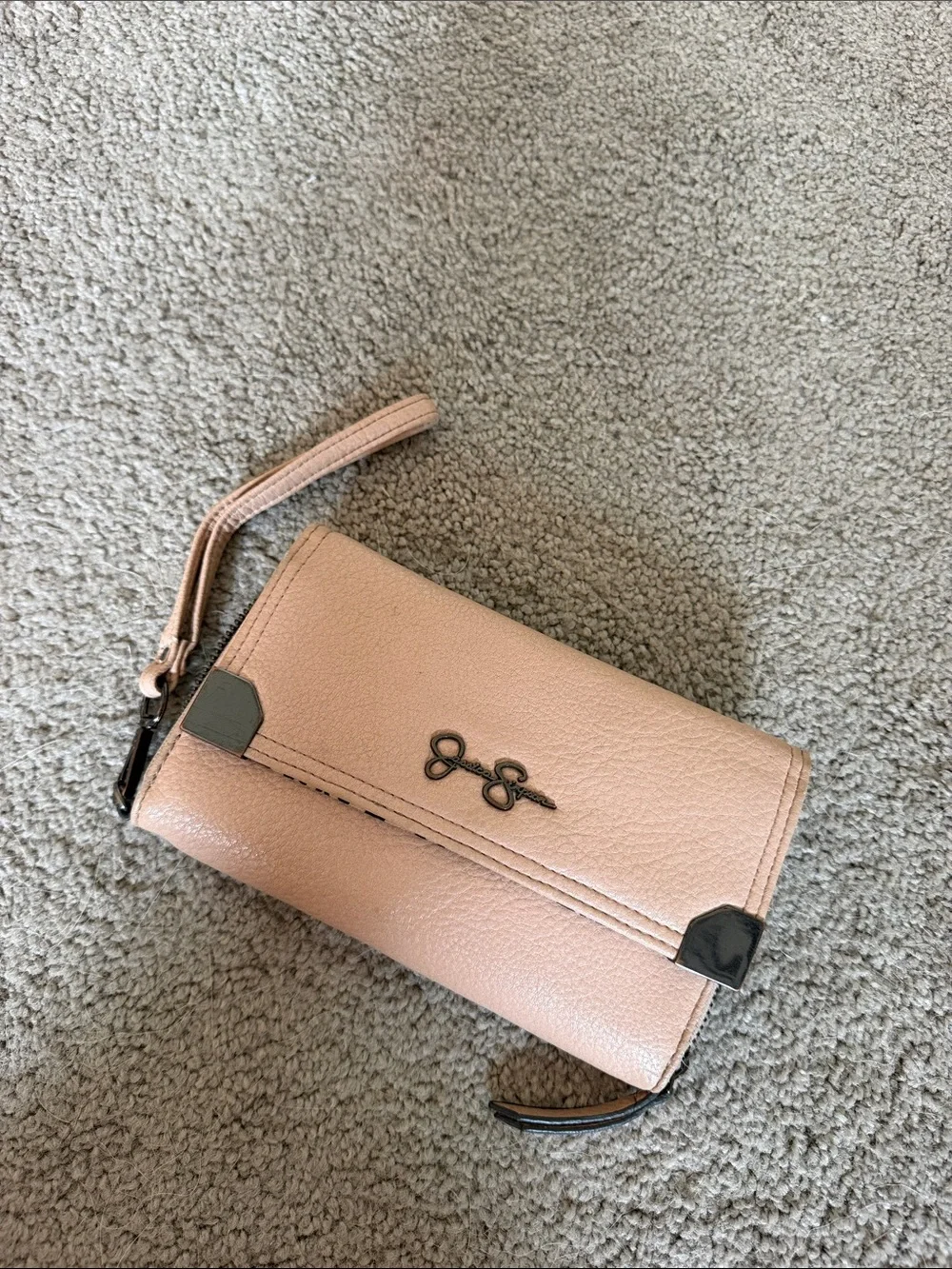 Jessica Simpson Blush Pink Wristlet Clutch